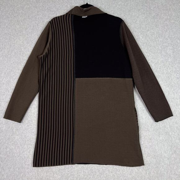 Iridium Color Block Reversible Pima Cotton Cowl Neck Long Sleeve Tunic Size XS - Picture 6 of 11